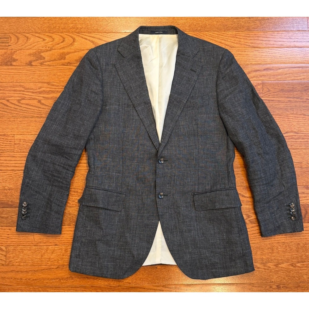 Suitsupply Lazio Linen Sport Coat Mens 38R Gray Blazer Baird McNutt Irish Linen